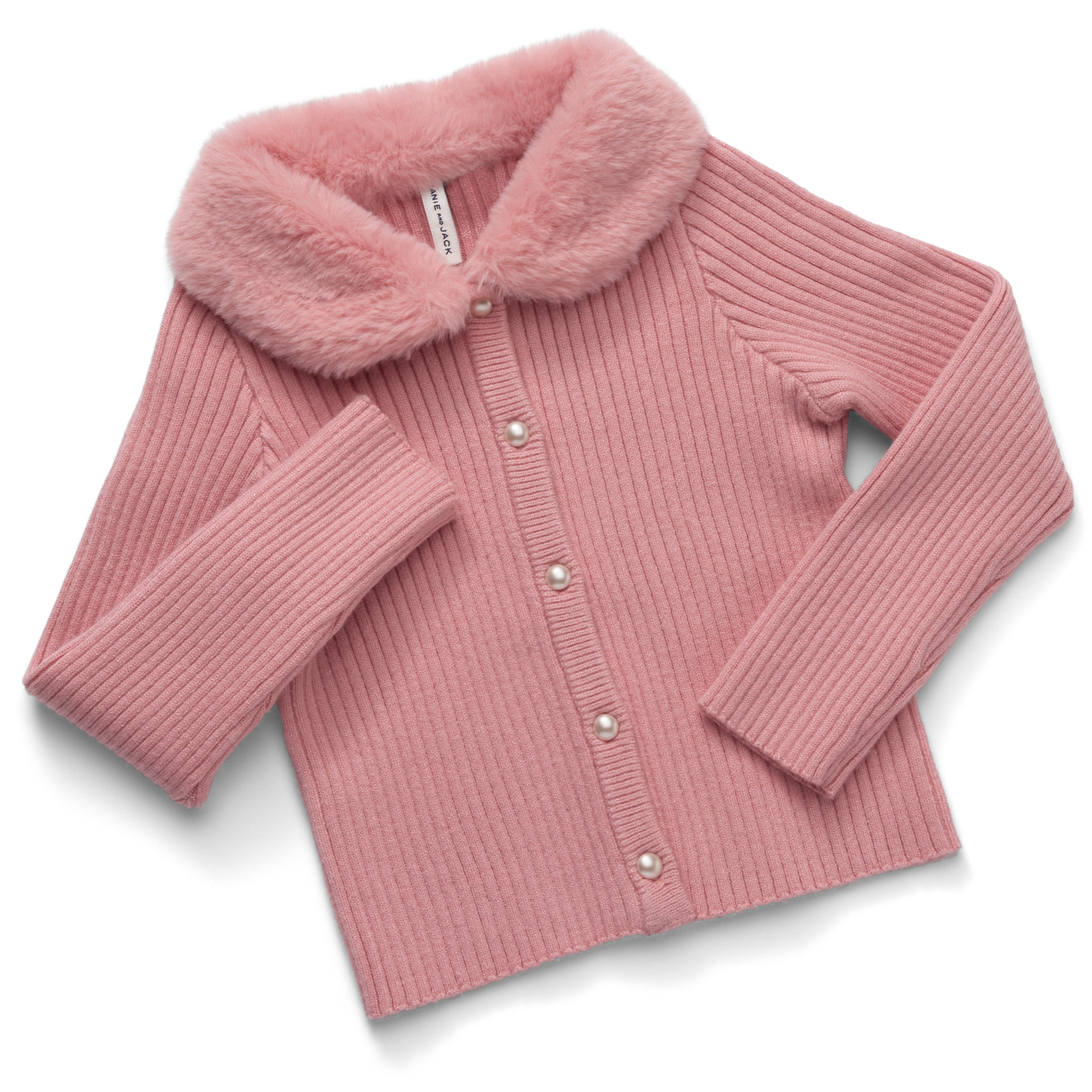 American Girl? x Janie and Jack Rosy Ribbed Cardigan for Girls - Image 2