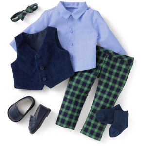 American Girl? x Janie and Jack Tartan Plaid Outfit for 18-inch Dolls