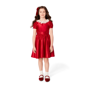 American Girl? x Janie and Jack Holly-Red Party Dress for Girls