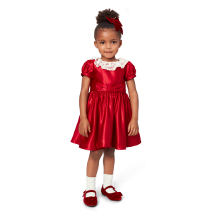 American Girl? x Janie and Jack Holly-Red Party Dress for Little Girls