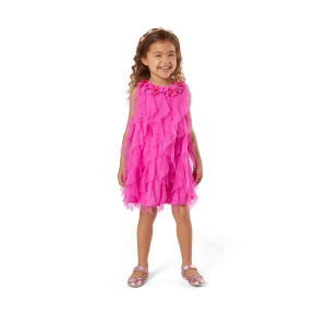 Party-Pink Birthday Dress for Little Girls (Bitty Baby?)