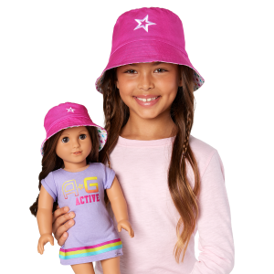 AG? Star Bucket Hat Set for Girls & Dolls